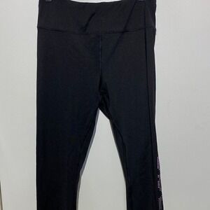 Bebe Sport Women's High Rise Work Out Leggings In Black Size XL